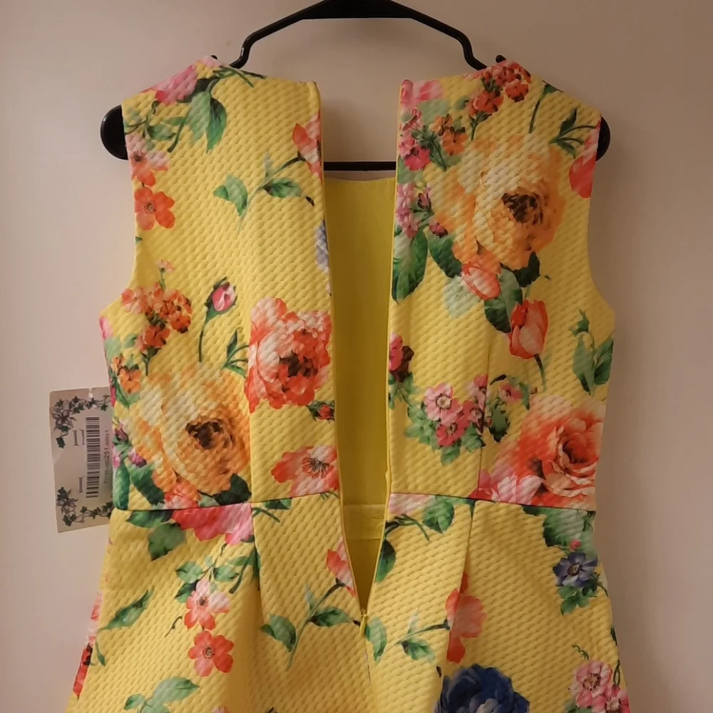 Iris & Ivy Girl's Bright Yellow Floral Dress
